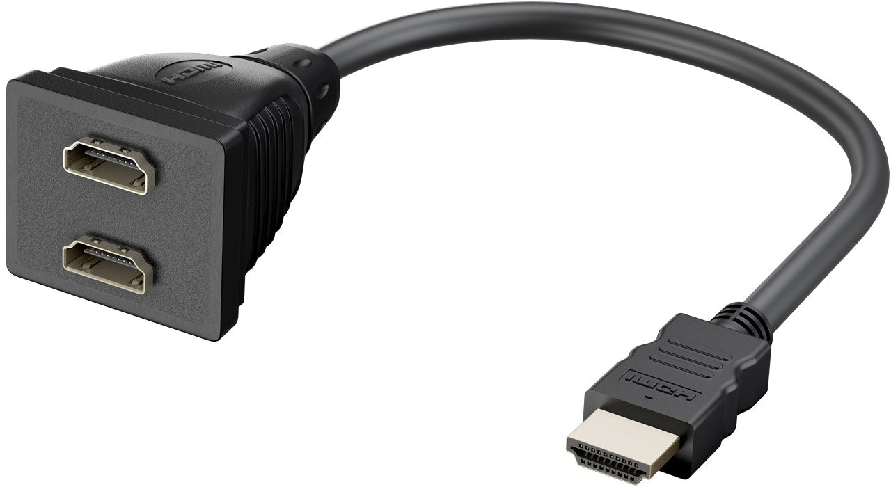 2x HDMI-hunstik (type A) til HDMI™ stik (type A) 0,1 m