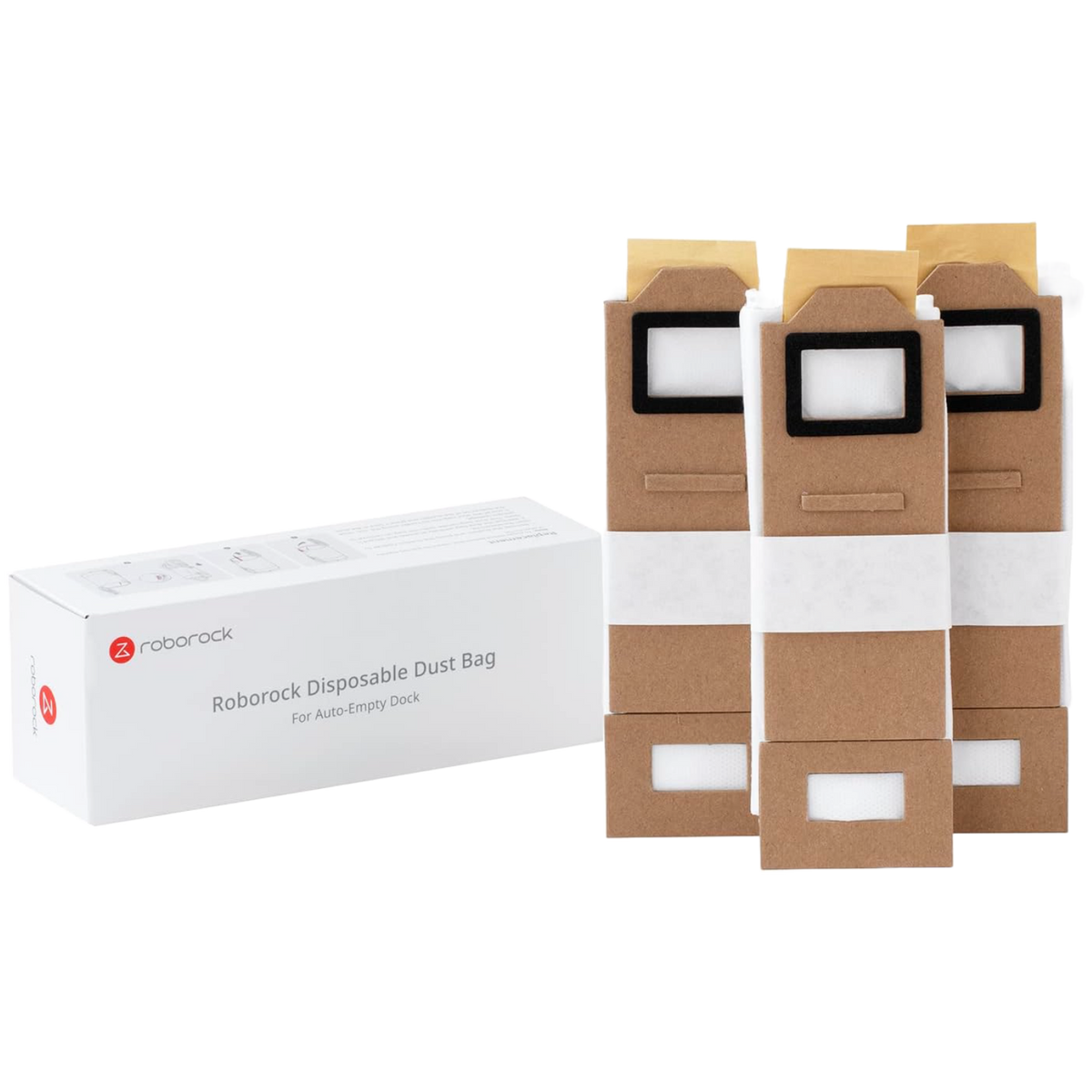 Roborock Støvposer, 3-pak til S7+ og S7 MaxV Plus Auto-Empty Dock, Originale