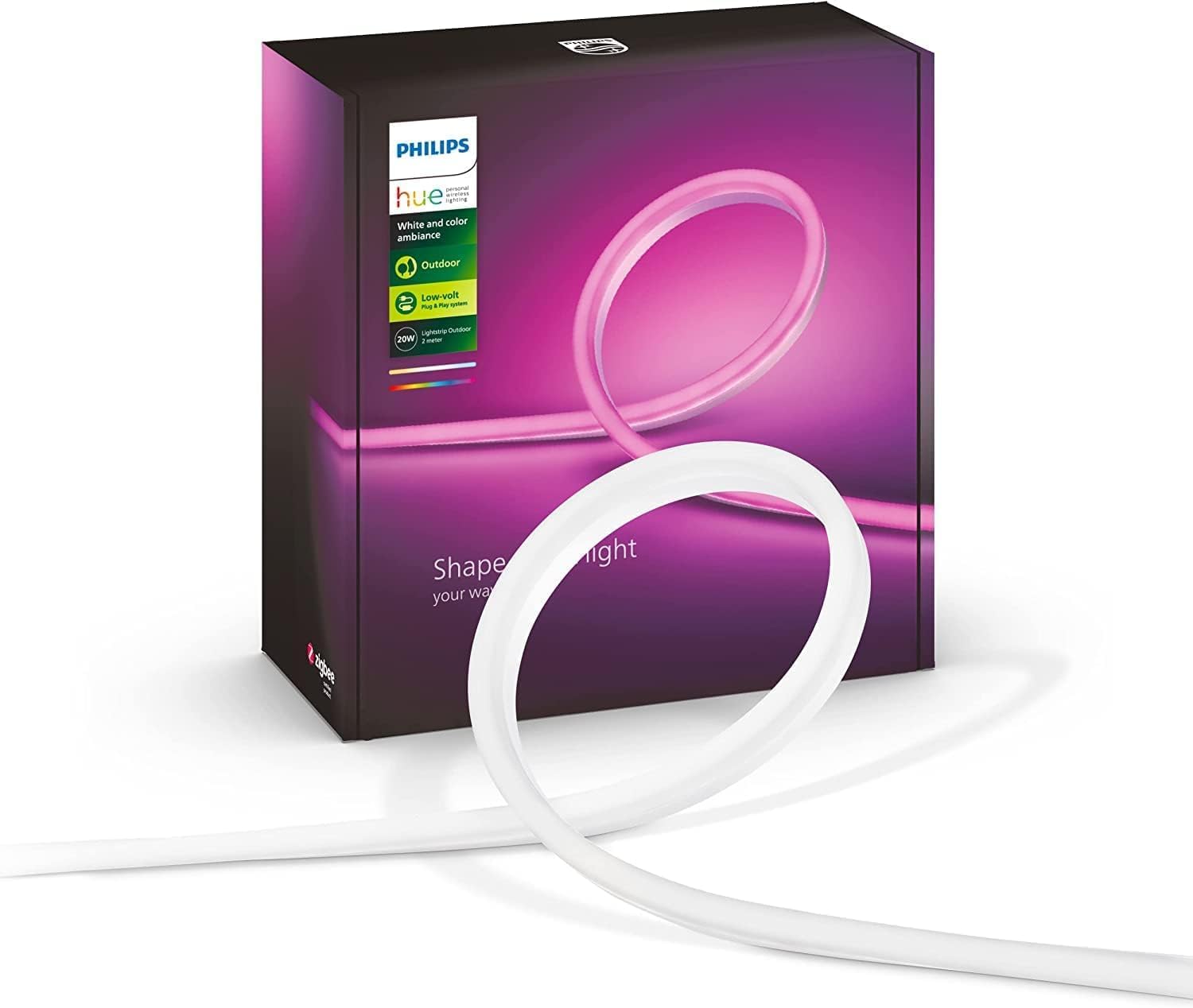 Philips Hue Udendørs LED lysstriber 2m Hvid og Farve Ambiance