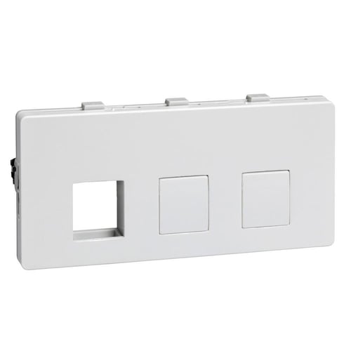 LK FUGA Dataudtag for 3x Keystone RJ45 (small), 2 modul, hvid