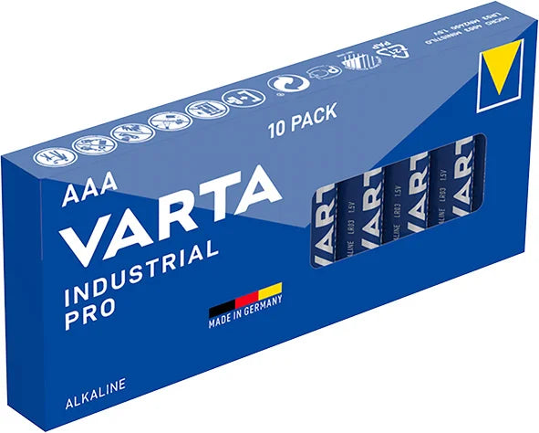 Varta Industrial Pro AAA LR03 Alkaline Batterier, 10-pak