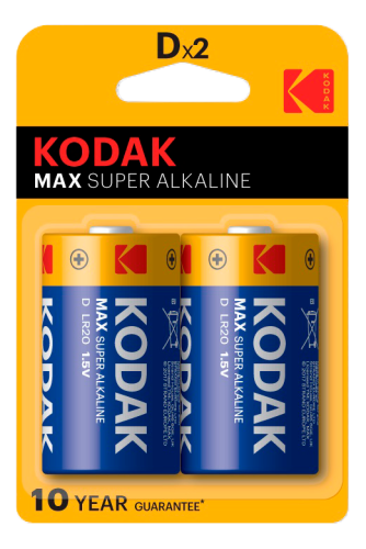 Kodak MAX alkaline D batteri 2pak