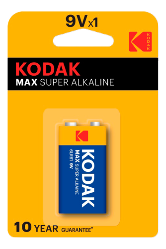 Kodak MAX alkaline 9V batteri 1 stk