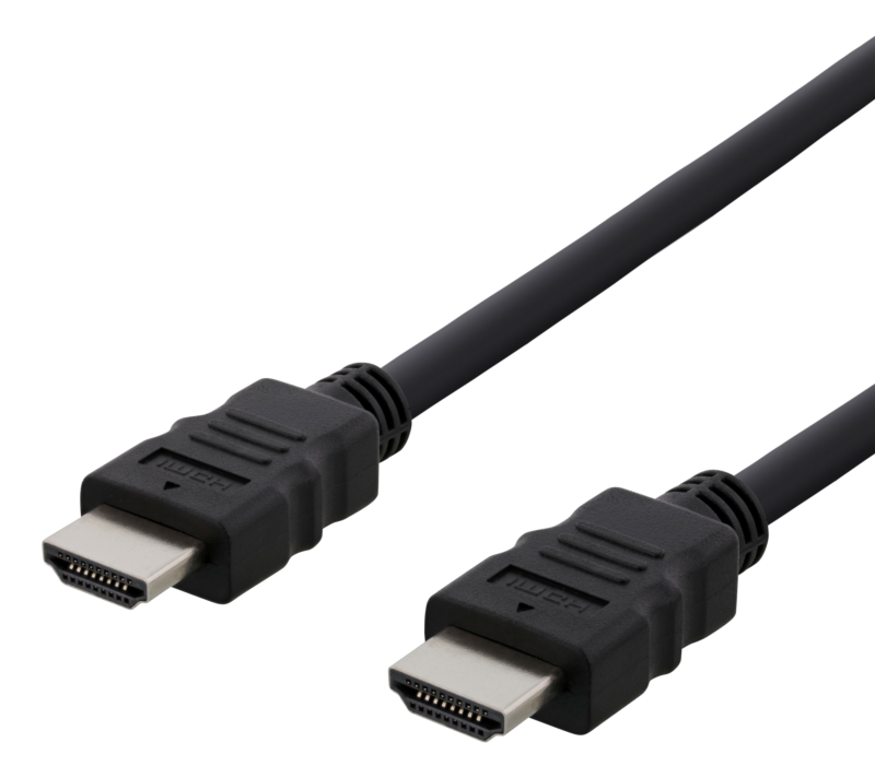 HDMI Kabel, HDMI High Speed med ethernet 0.5m, Sort