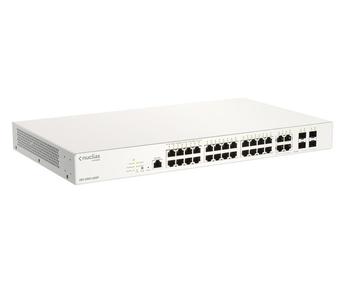 D-Link 28-Port Gigabit PoE+ Nuclias Smart Managed Switch 370W (med 1 års licens), DBS-2000-28MP/E