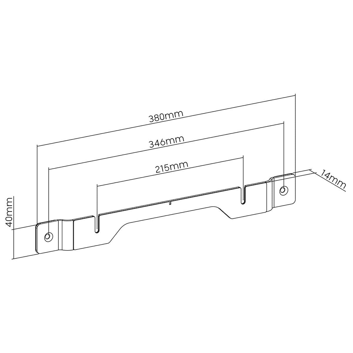 Soundbar Beslag, Sonos® Ray™ | Væg | 2 kg | Fast | ABS / Stål | Sort