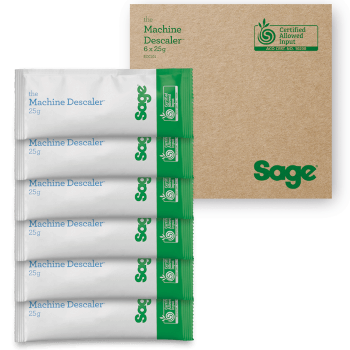 Sage the Machine Descaler – 6x25 g Afkalkningspulver SCC101 - Original