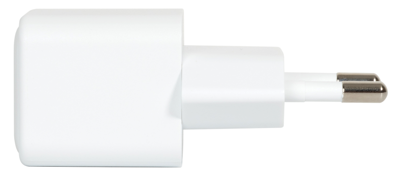 USB-C mini wall charger, 1x USB-C, PD 20 W, hvid