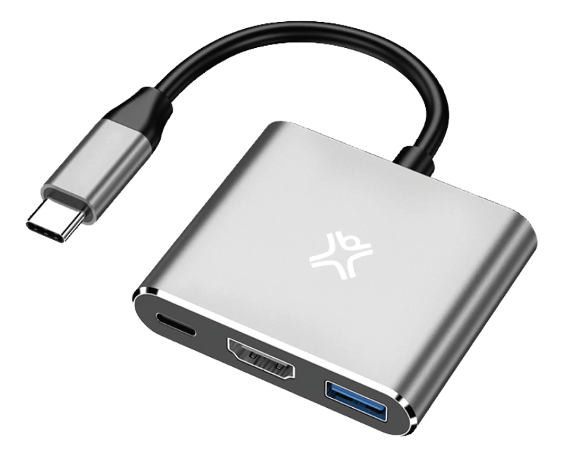 Hub USB-C, 3 PORTS (HDMI, USB-A, USB-C PD)