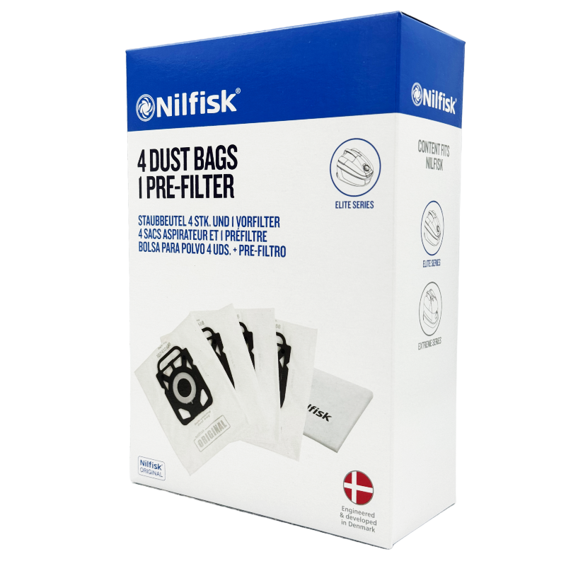 Nilfisk Elite støvposer (4 stk. + 1 Filter)