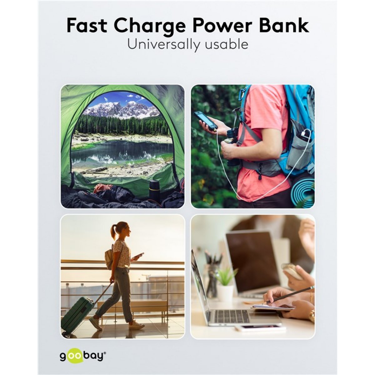 Goobay Power Bank 10.000 mAh med Power Delivery