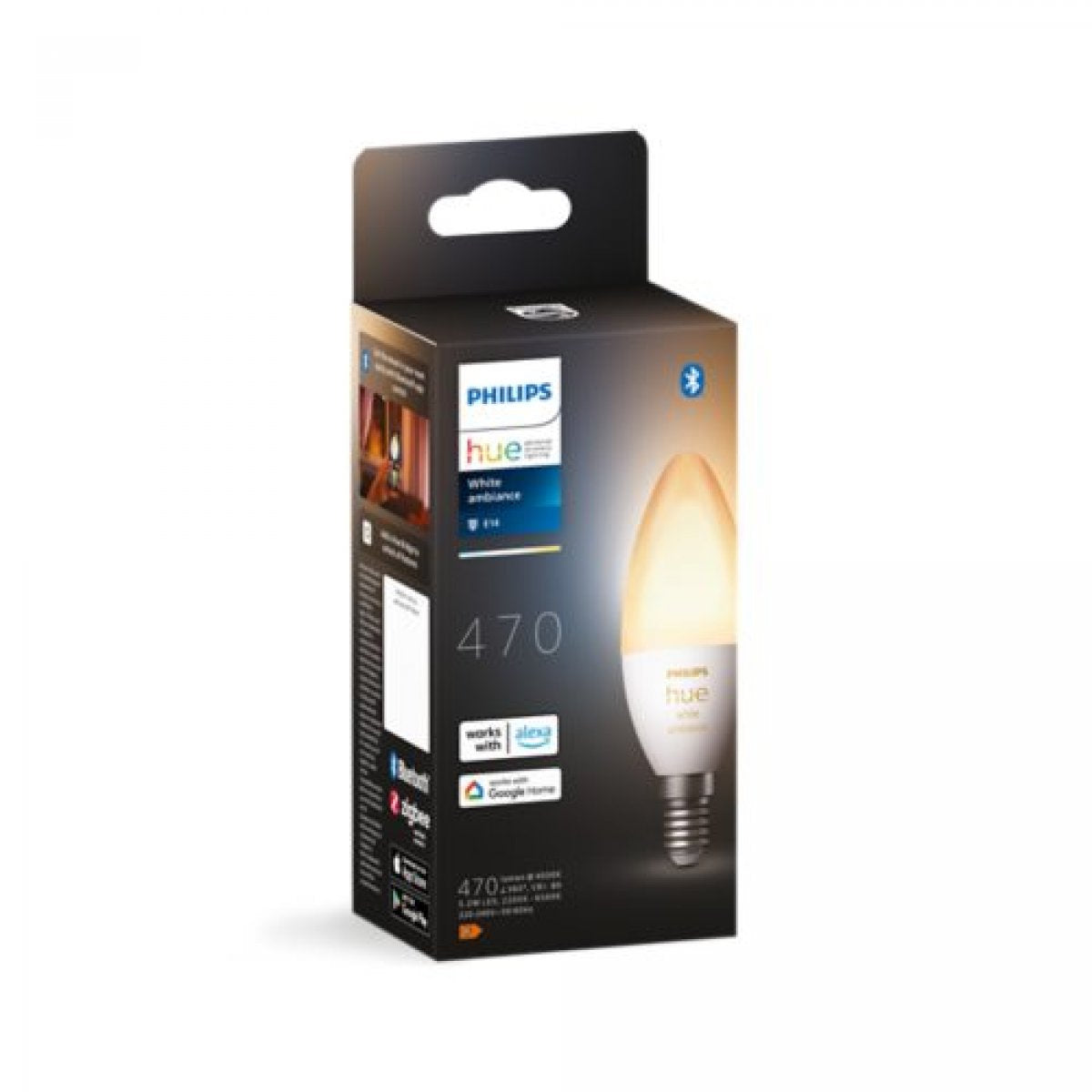 Philips Hue WA 1-pak E14 B39 LED-pærer Hvid Ambiance