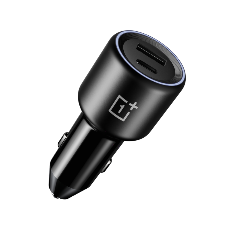 OnePlus SUPERVOOC 80 W Car Charger, USB-C + USB-A, black