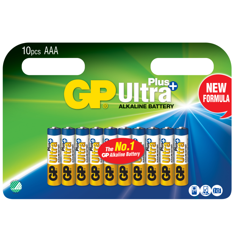 GP Ultra Plus Alkaline AAA 10 Pack (B)