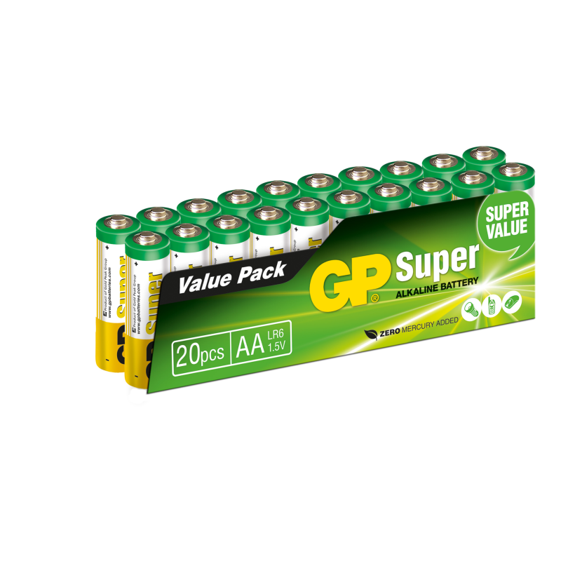 GP Super Alkaline AA 20 Pack (S)