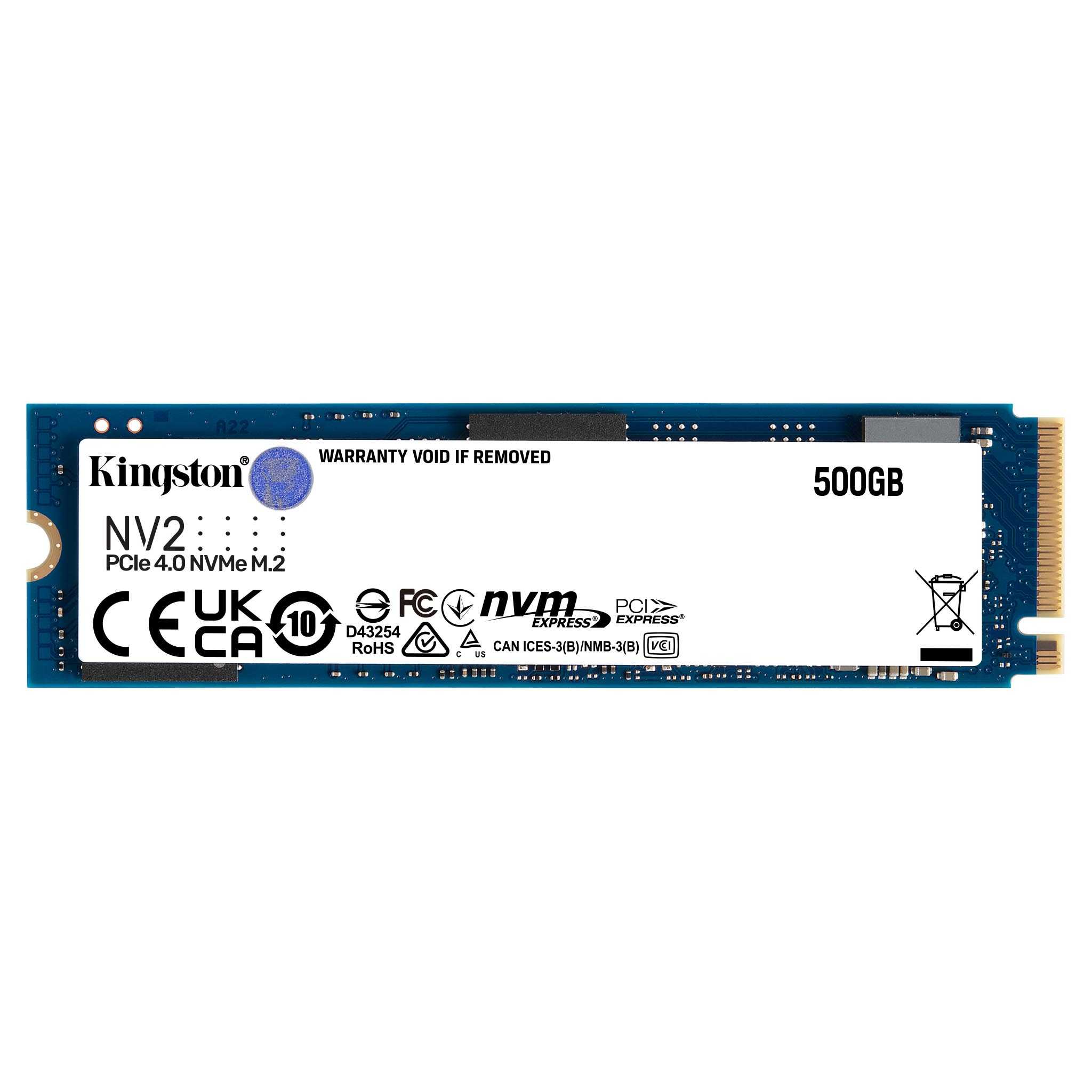 Kingston NV2 - SSD - 500 GB - internal - M.2 2280 - PCIe 4.0 x4 (NVMe)