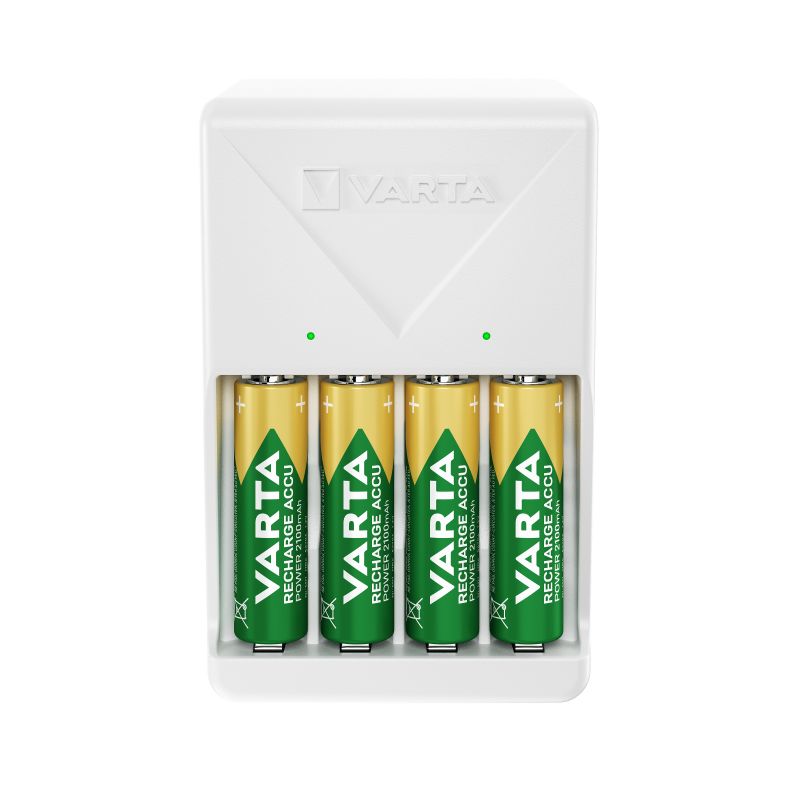 Varta - Plug Charger, oplader. Inkl 4x AA, 2100 Genopladelige batteri