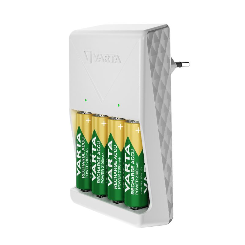 Varta - Plug Charger, oplader. Inkl 4x AA, 2100 Genopladelige batteri