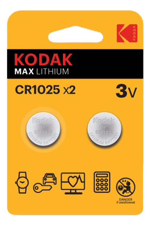 Kodak CR1025 batteri, 2 stk
