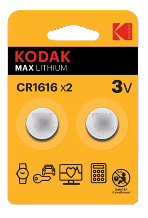 Kodak CR1616 batteri, 2 stk