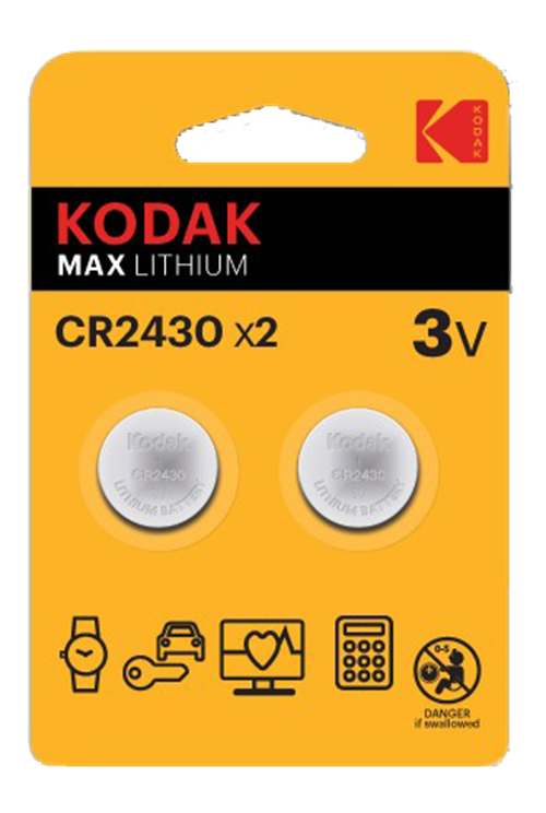 Kodak CR2430 batteri, 2 stk