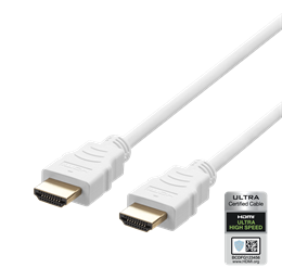 HDMI 2.1 Kabel 1m, Hvid