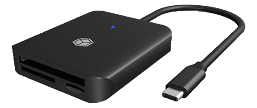USB C multi-hukommelsekortlæser, sort
