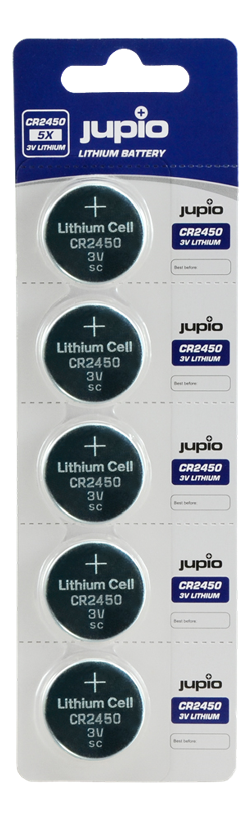 Jupio CR2450 3V batteri, 5 stk