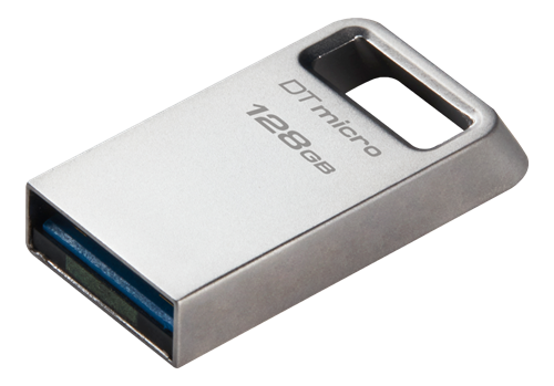 Kingston USB 3.2, 128GB, Hukommelsestik, sølv