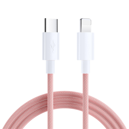 USB C til Lightning 1m, lyserød