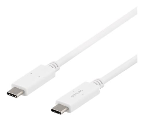 USB-C til USB-C, 1m, hvid