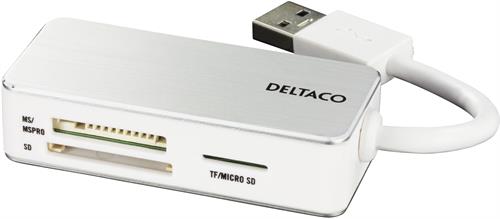 USB A multi-hukommelsekortlæser, hvid