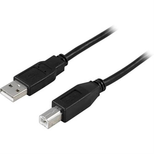 USB A til USB B, 5m, sort