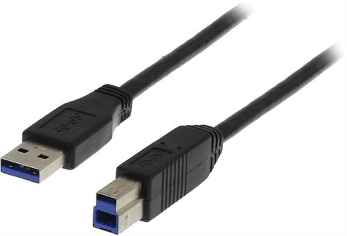 USB 3.0 til USB B, 1m, sort