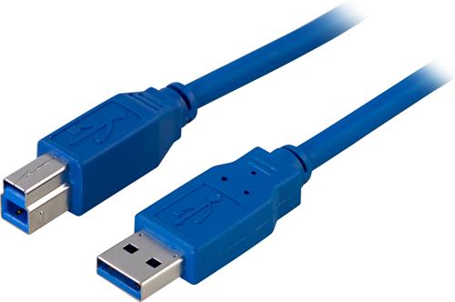 USB 3.0 til USB B, 2m, blå